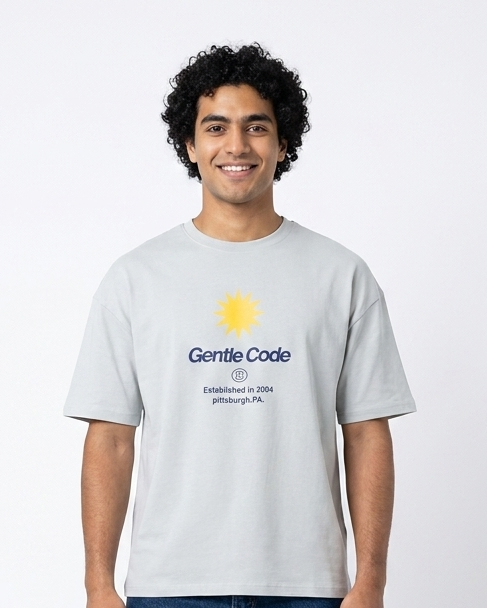 Men Printed Gntle Code Half Sleeves T-shirt