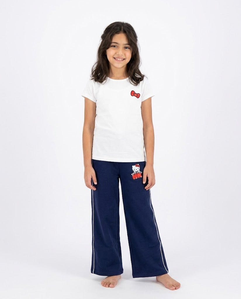 Girls Printed Kitty Wide Leg Pant