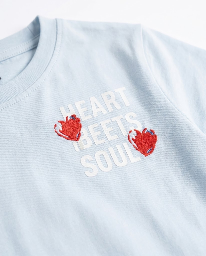 Girls Printed Heart Meet Soul Half Sleeves T-shirt