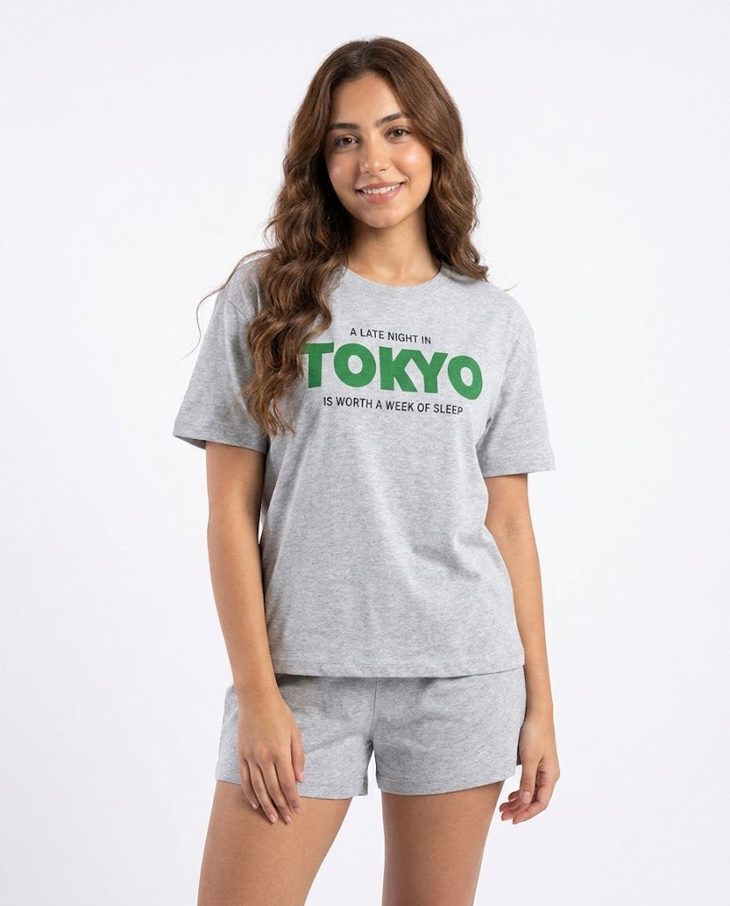 Women Printed Half Sleeves Pyjama