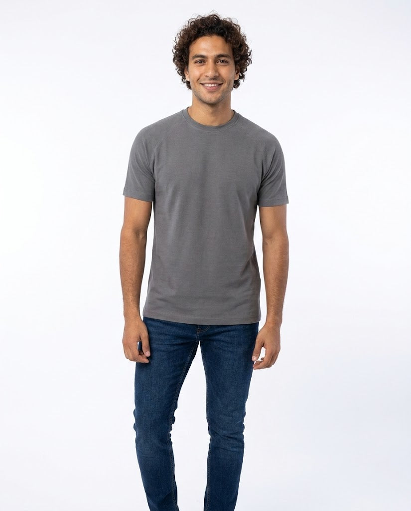 Men Pattern Half Sleeves T-shirt