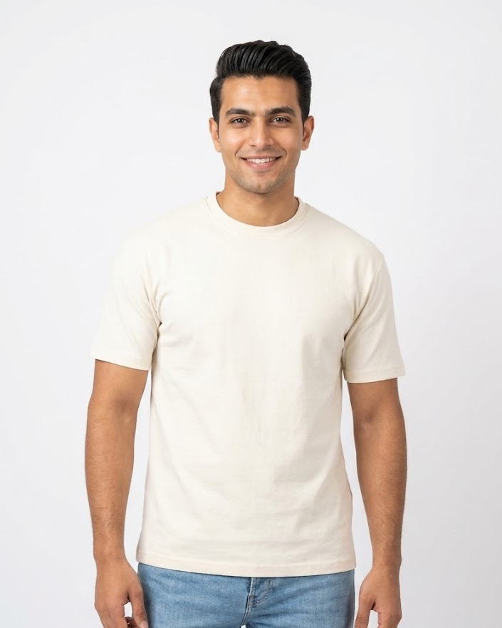 Men Pattern Half Sleeves T-shirt