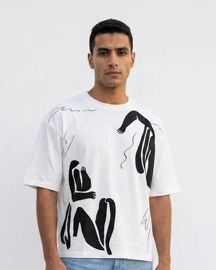 Men Printed Over Size T-shirt
