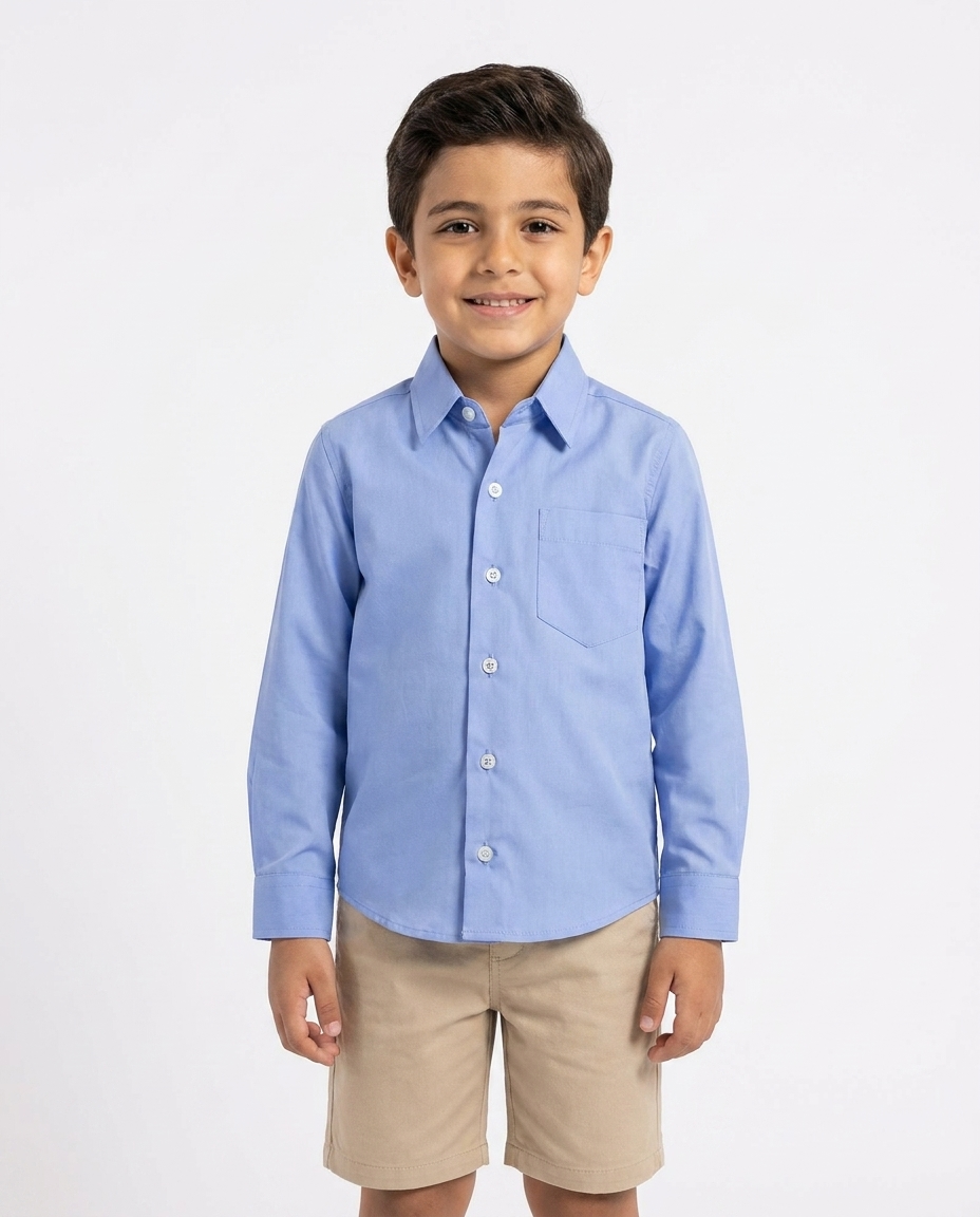 Boys PLAIN LONG SLEEVES SHIRT