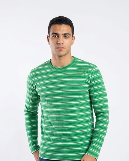 MEN STRIPPED ROUND NECK T-SHIRT