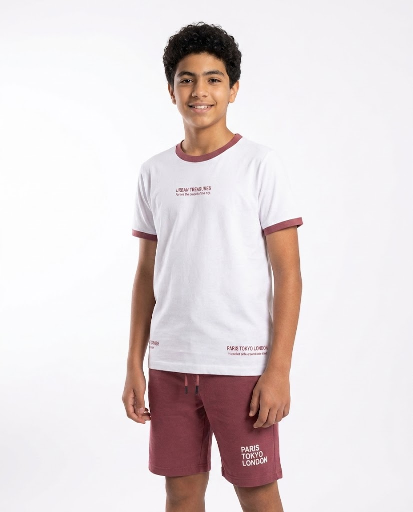 Boys Printed Half Sleeves Pyjama W/Short