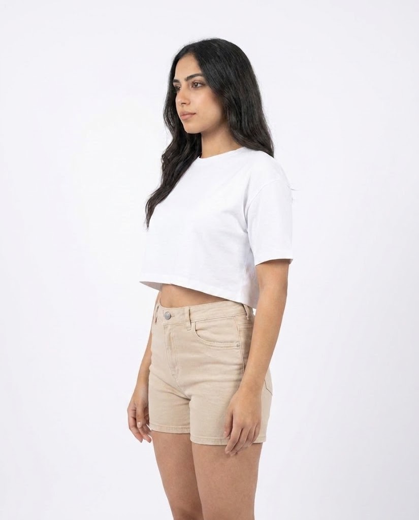 Women Loose 5-Pocket Gabardine Shorts