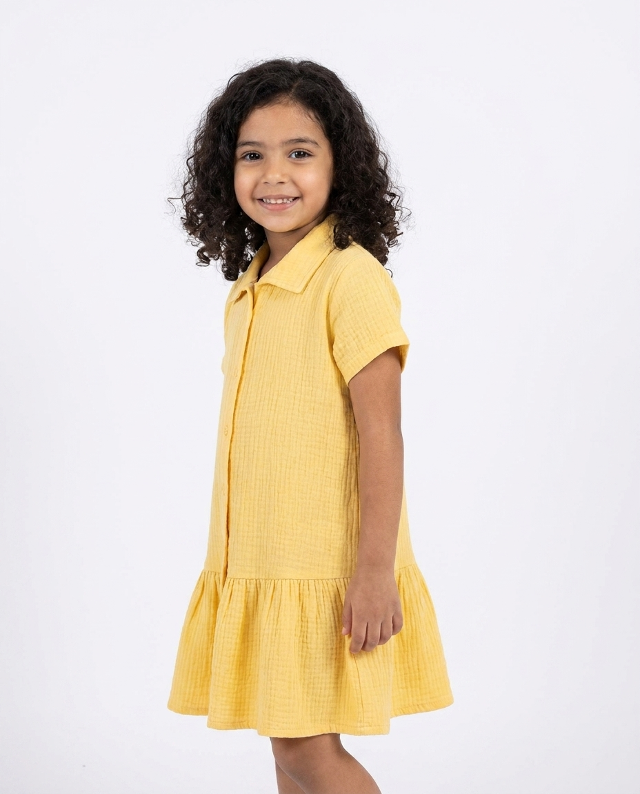 Girls Half Sleeves Dress