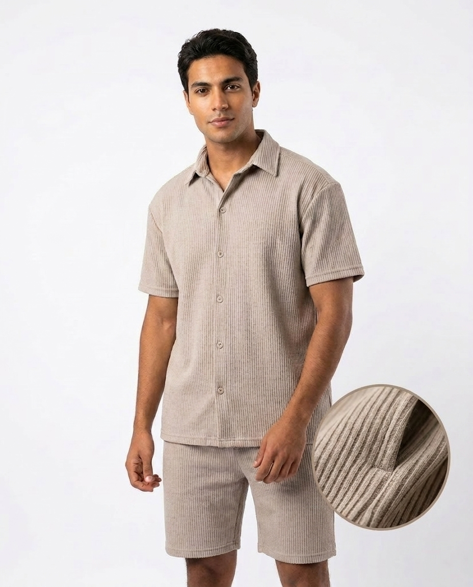 Men Pattern Plain Short