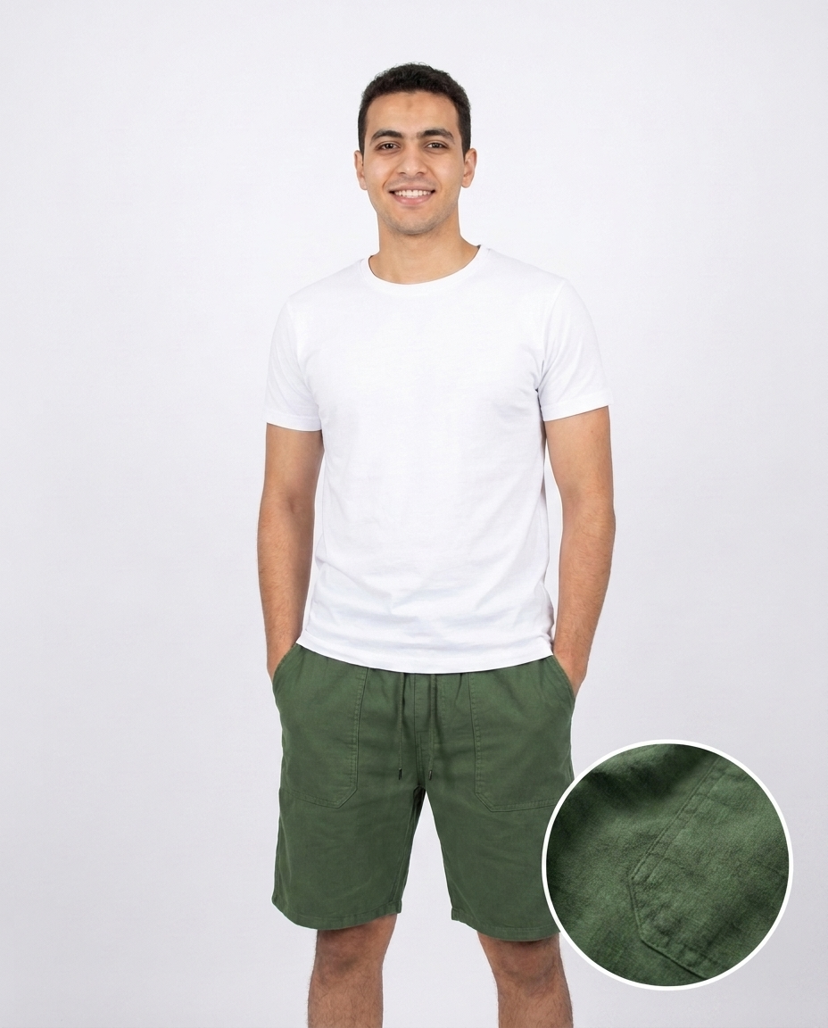 Men Linen Casual Short