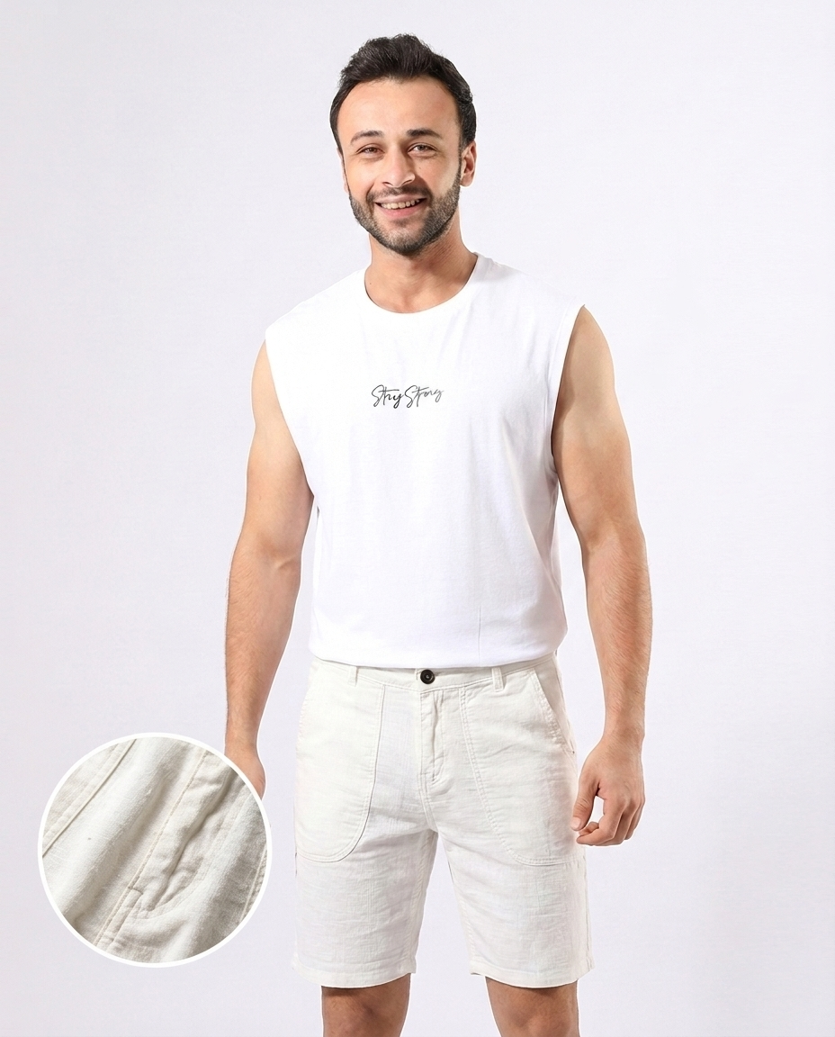 MEN LINEN SHORT