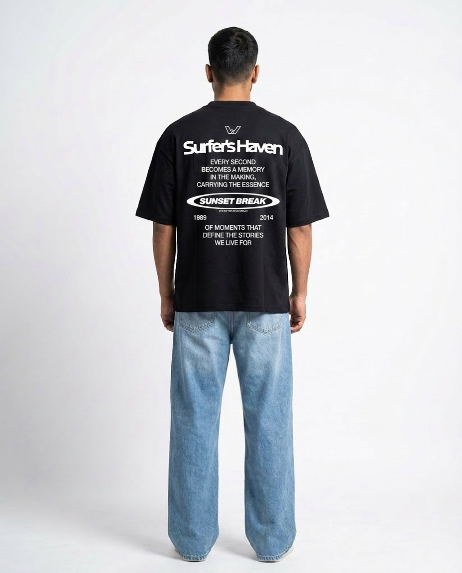 Men Printed Half Sleeves Over Size T-shirt