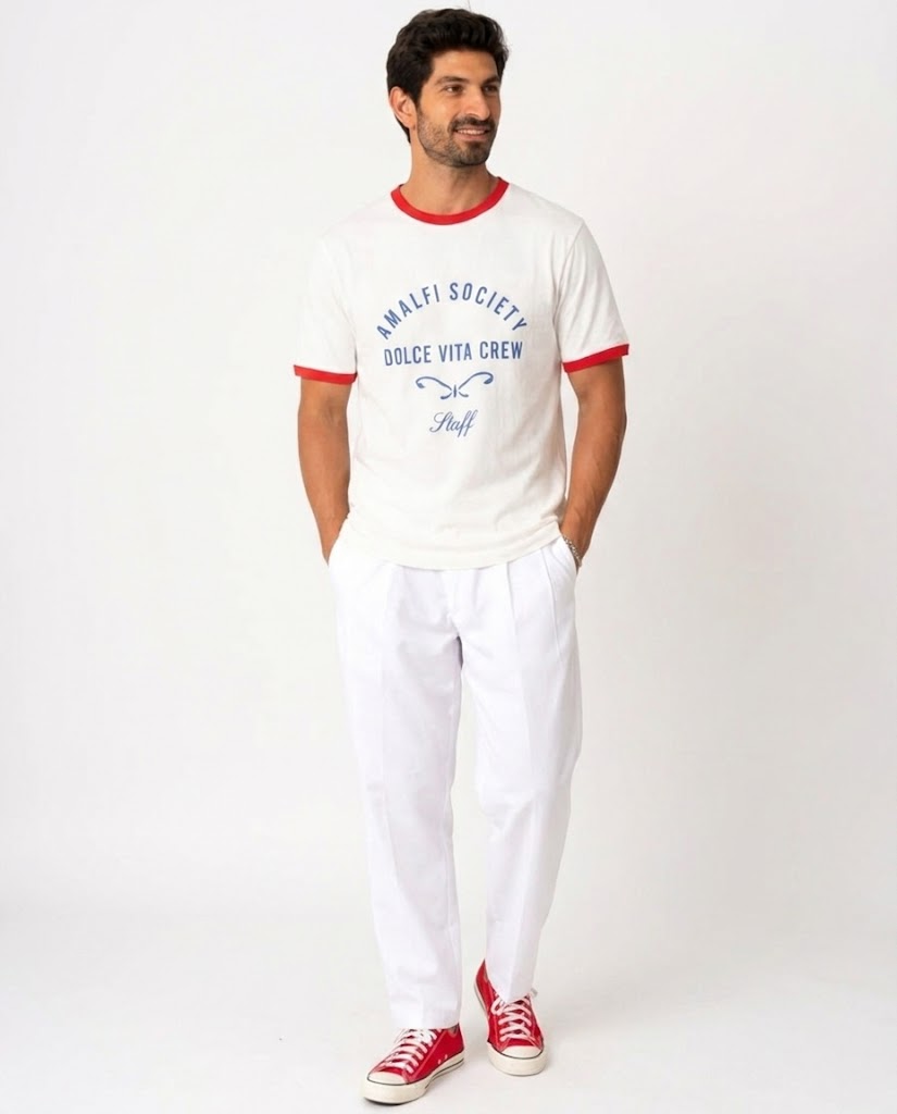 MEN PRINTED AMALFI SOCIETY T-SHIRT
