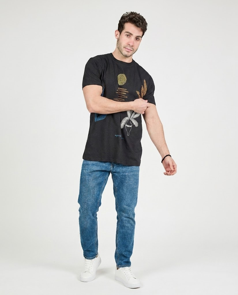 MEN PRINTED HALF SLEEVES T-SHIRT