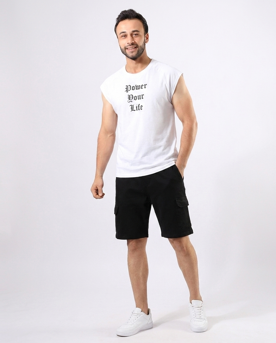 MEN PRINTED LIFE CUT T-SHIRT