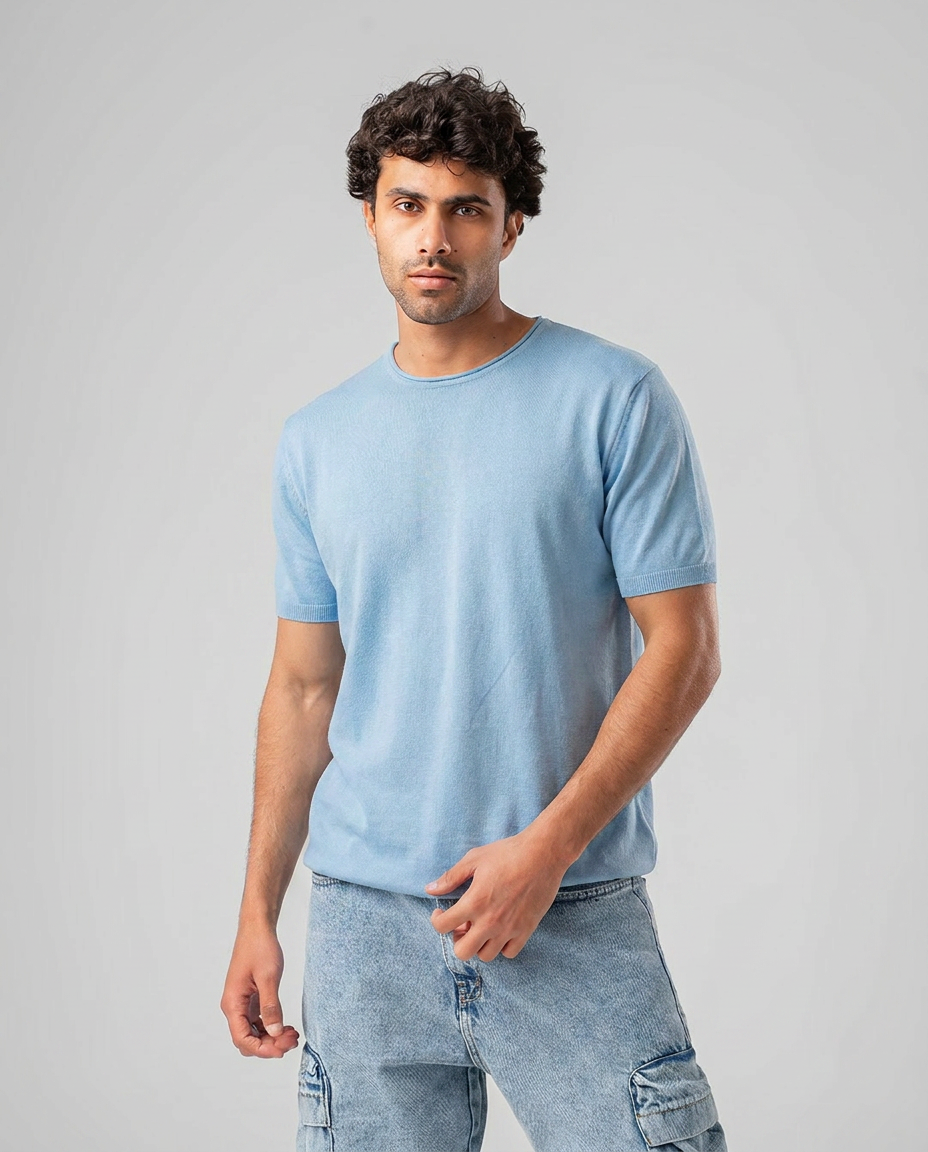 Round Neck Men T-shirt