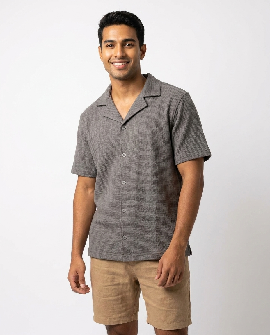Men Half Sleeves Pattren Casual Shirt
