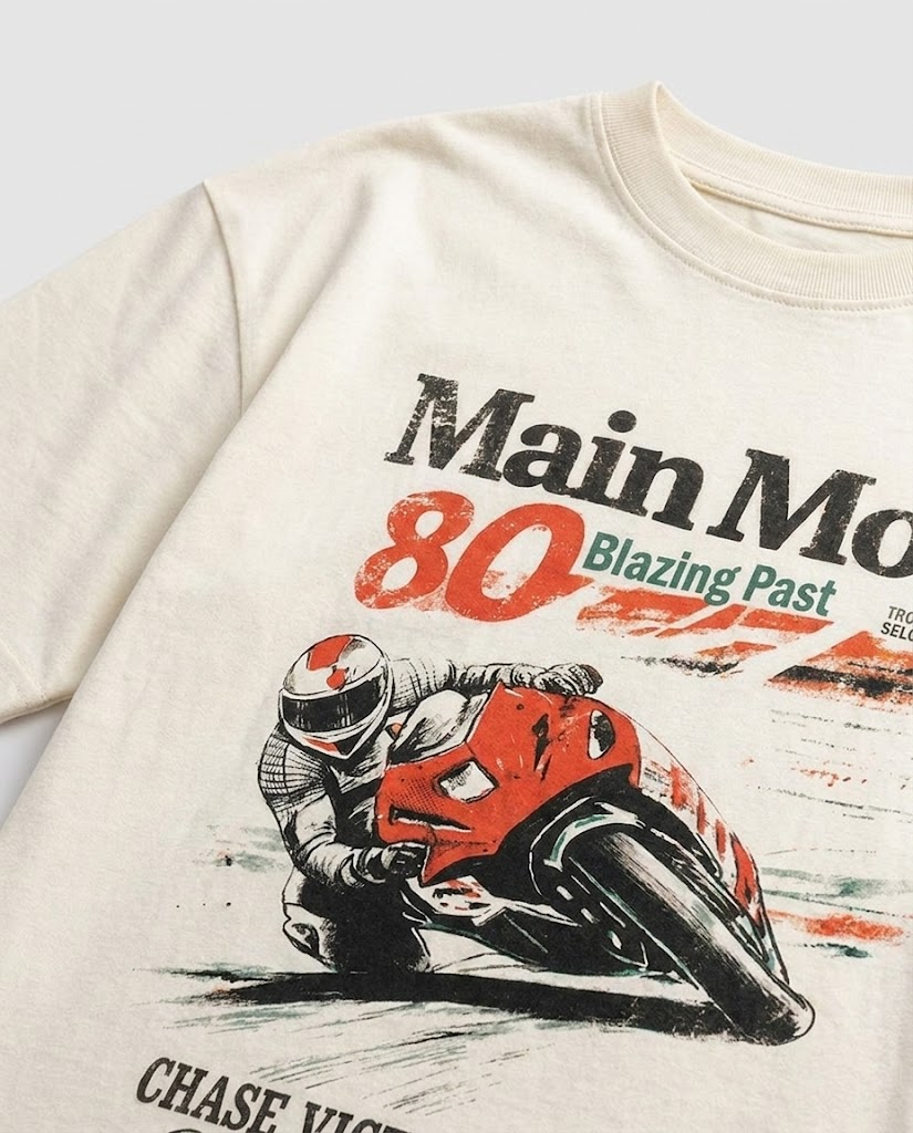 Men Printed Main Moto T-shirt Half Sleeves