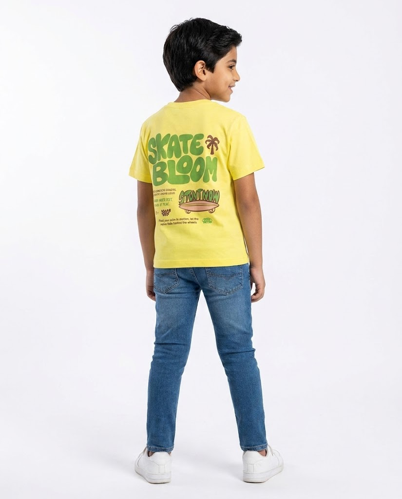 Printed Skate Bloom Half Sleeves T-shirt