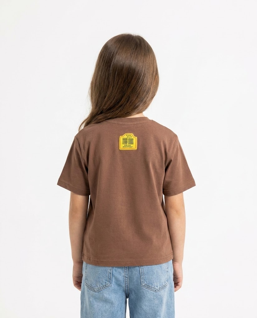 Girls Printed Green Studio Half Sleeves T-shirt