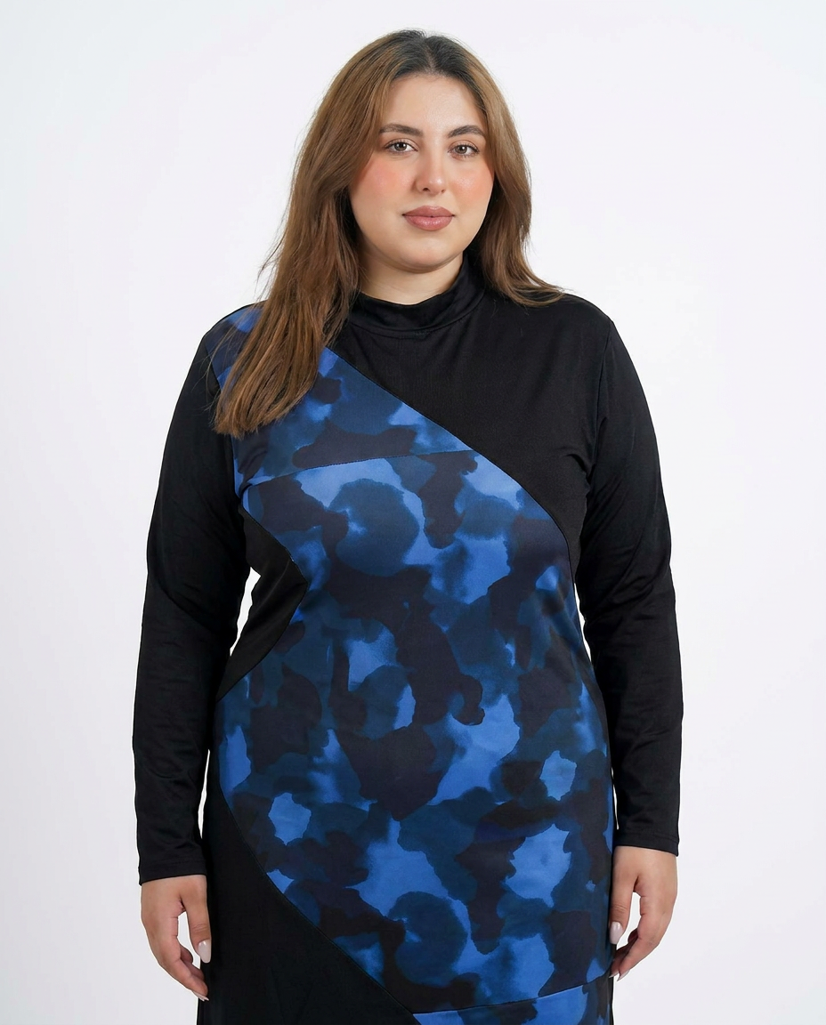 Big Size Azure Oasis Burkini Set