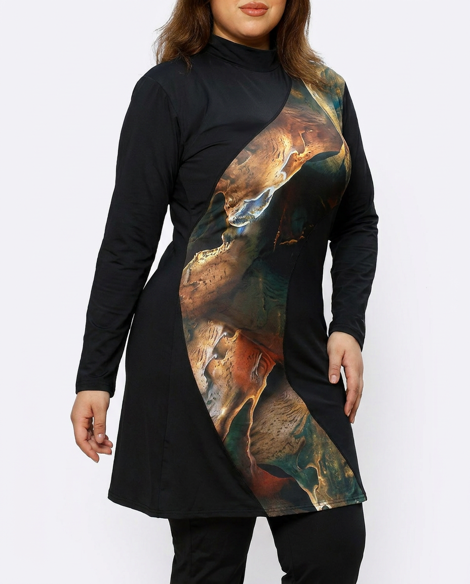 Big Size Coral Breeze Burkini Set