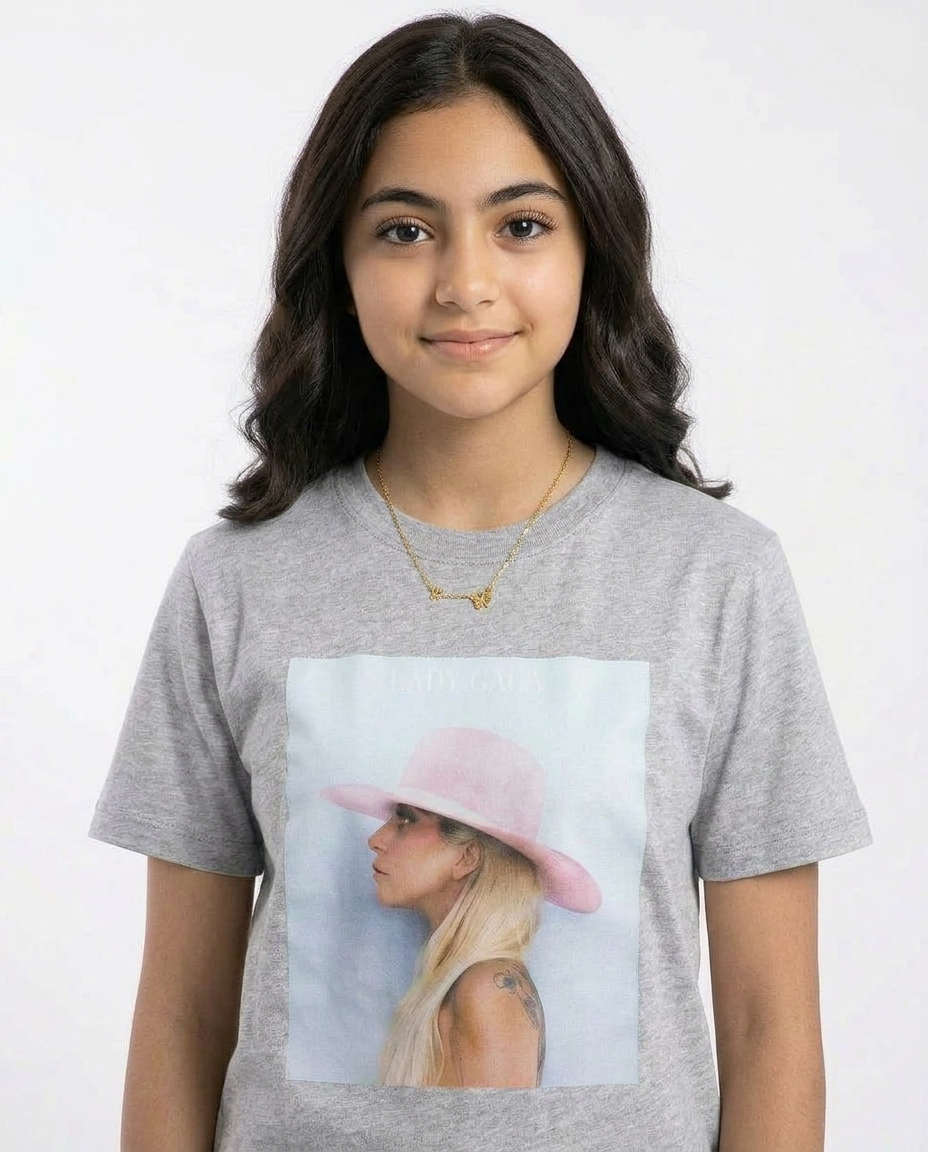Girls Printed Half Sleeves T-shirt