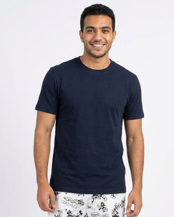 Men Half Sleeves Pyjama W/Printed Pant