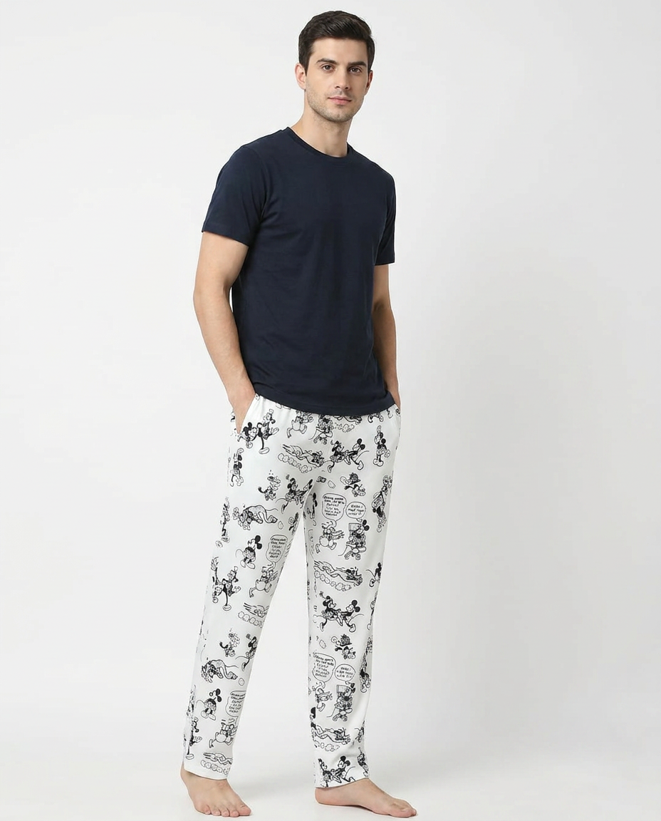 Men Half Sleeves Pyjama W/Printed Pant