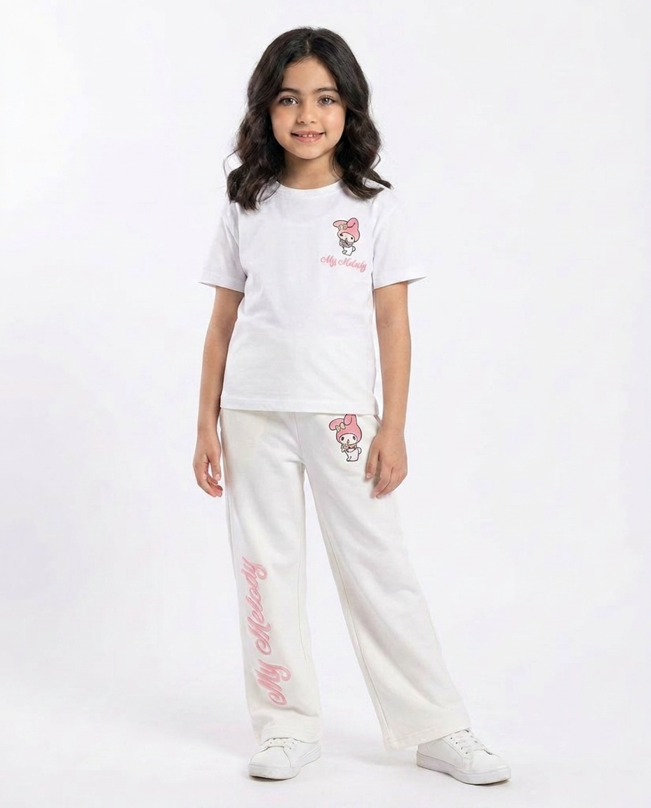 Girls Printed My Melody Wide Leg Pant
