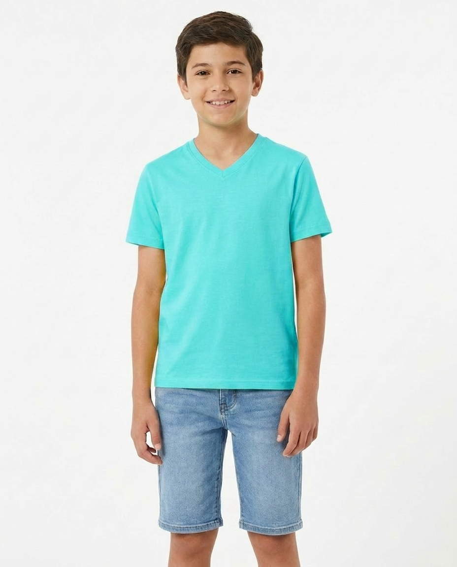 Boys Plain Half Sleeves T-shirt