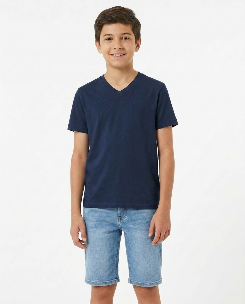 Boys Plain Half Sleeves T-shirt