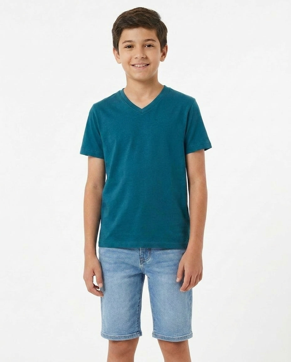 Boys Plain Half Sleeves T-shirt