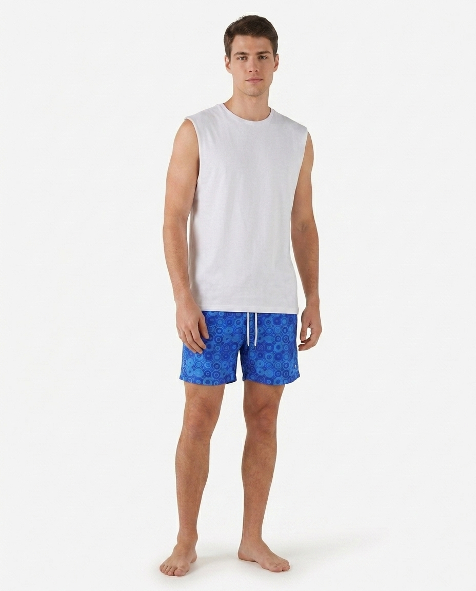Men’s printed waterproof swim shorts