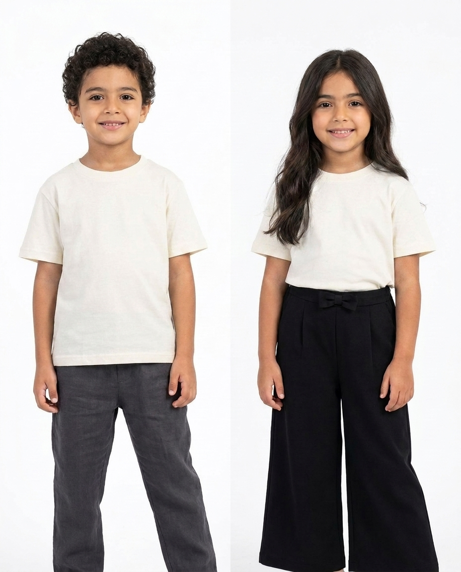 Kids Plain Half Sleeves T-shirt