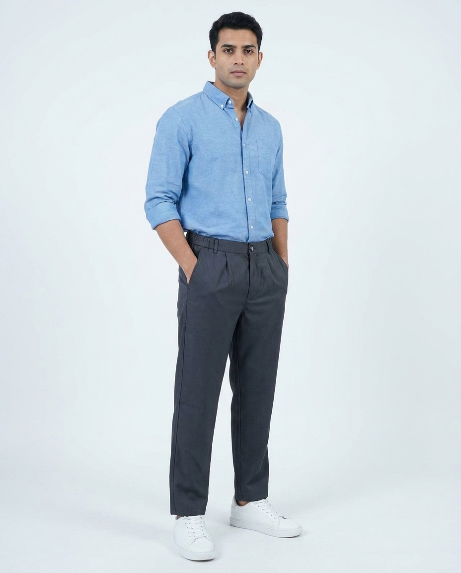 Men's Smart Casual Pleated Trousers