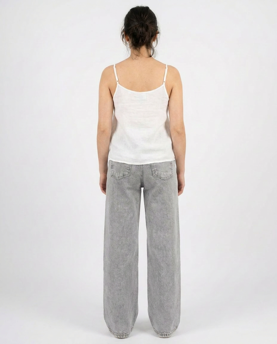 Women Wide Leg Gabardine Pant