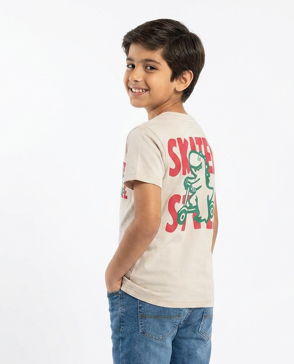 Boys Printed Skater Half Sleeves T-shirt