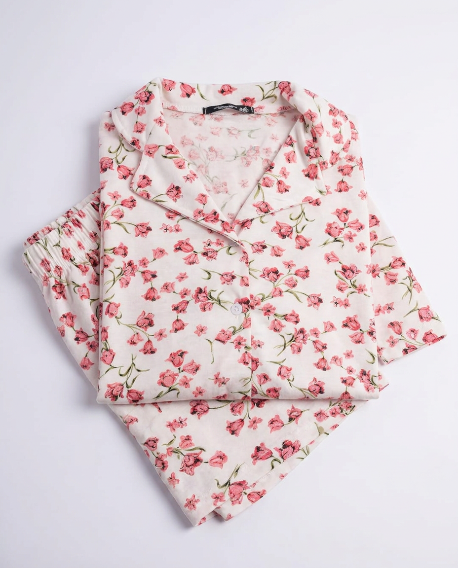 Women Printed Top &short Pyjama