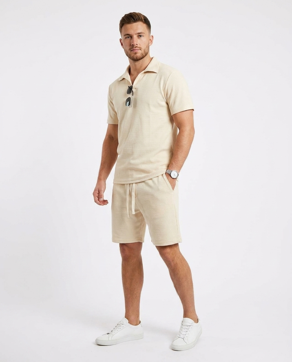 Men Jaqured Plain Short