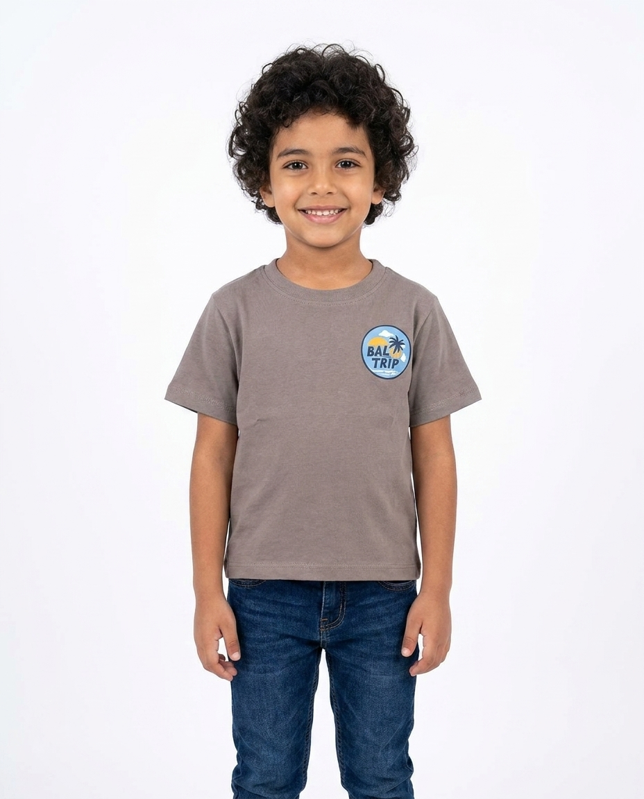 Boys Printed Bali Trip Half Sleeves T-shirt