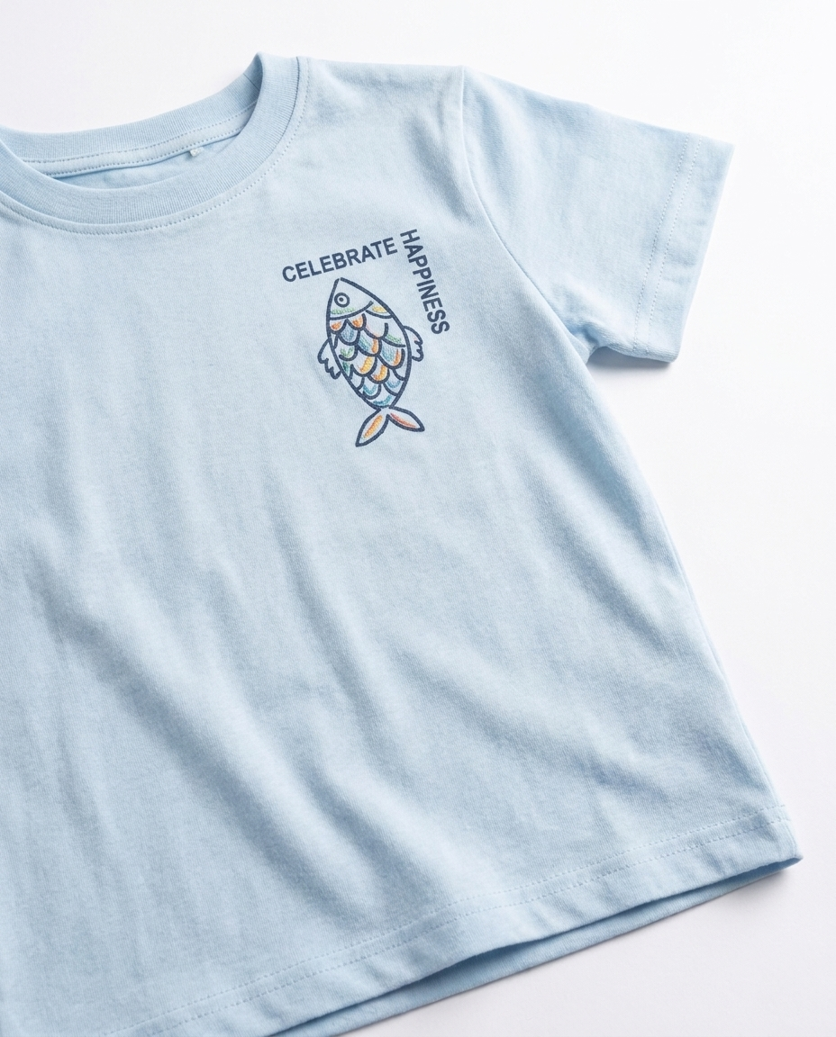 Boys Printed Fish Half Sleeves T-shirt
