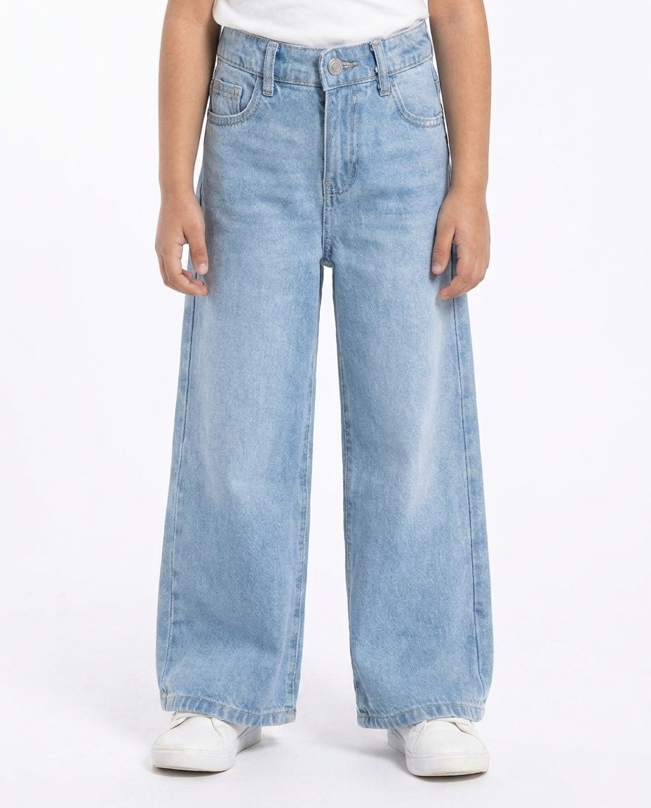 Girls Jeans Pant Wide Leg Fit