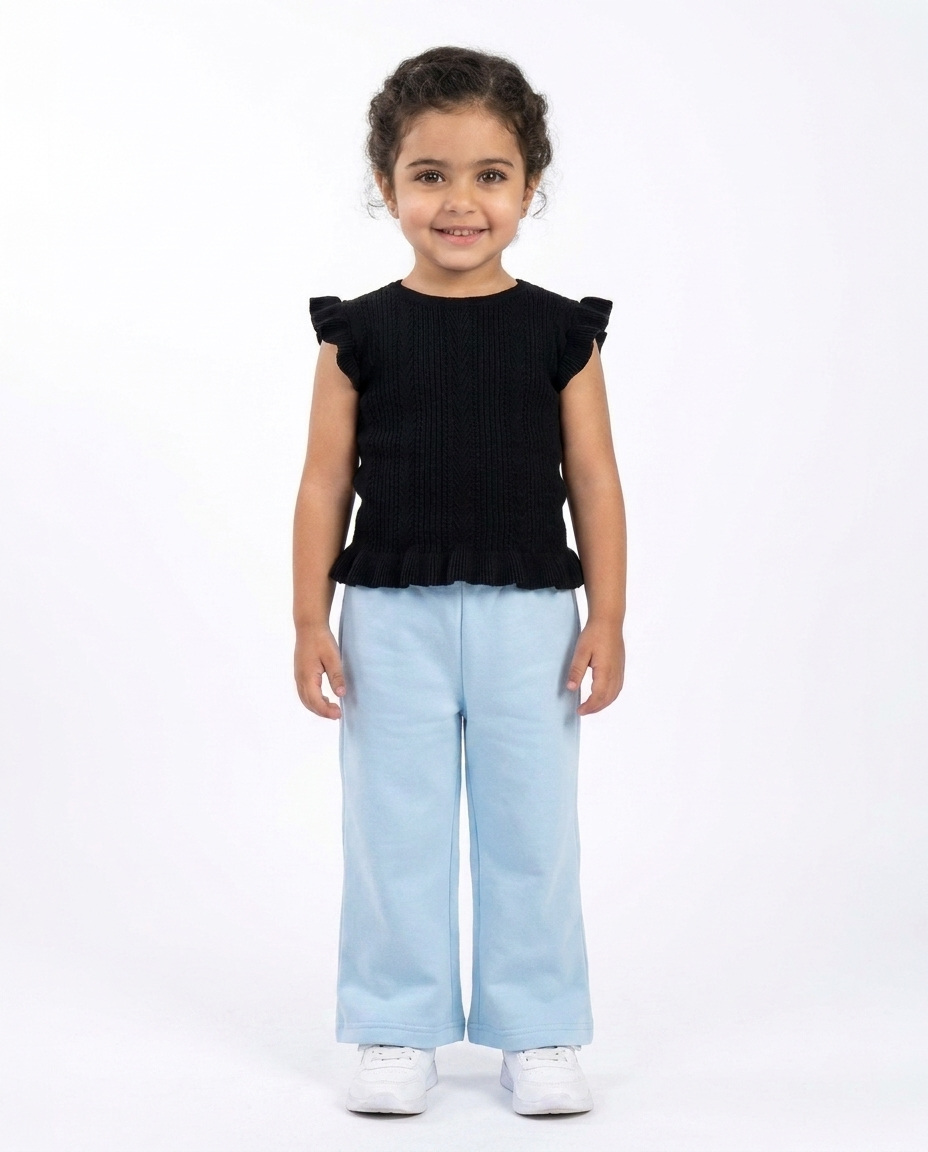 Girls Summer Melton Plain Pant