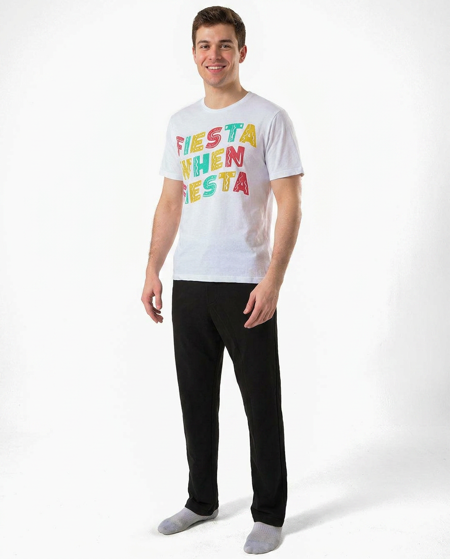 Men Short Sleeves Pj with Pants