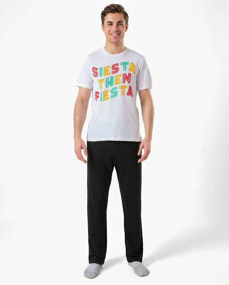 Men Short Sleeves Pj with Pants