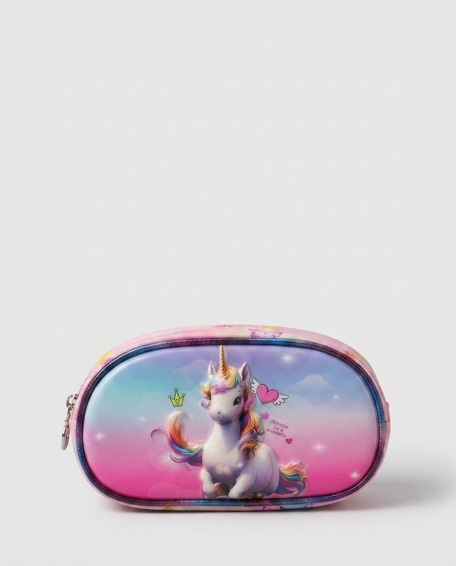 Pink Unicorn School Bag Set with Lunch Bag & Pencil Case