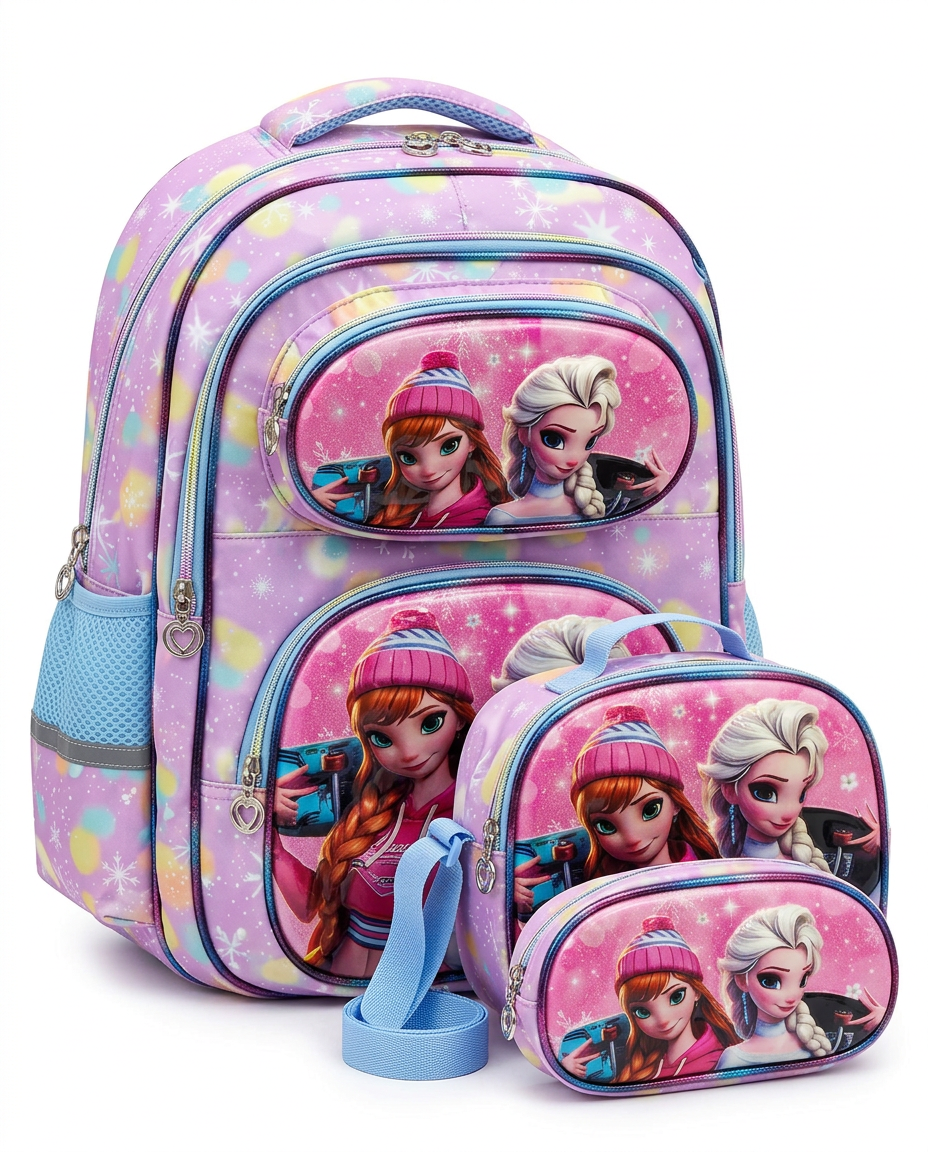 Frozen School Bag Set with Lunch Bag & Pencil Case