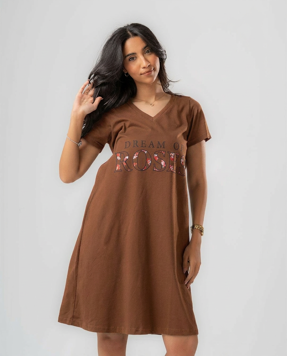 Printed Women Home Dress