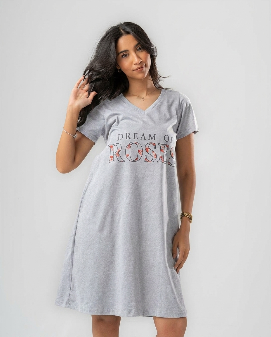 Printed Women Home Dress